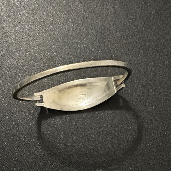 Silver and Multicolor Inlay Bangle - Picture 4 of 7